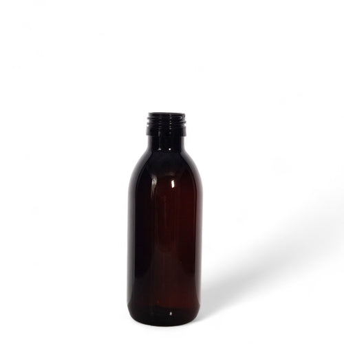 200ml Amber PET Plastic Bottles (28mm neck) with Choice of Closure