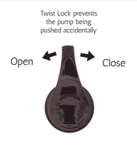 Load image into Gallery viewer, 500ml Amber PET Plastic Bottles With Black Twist Lock Lotion Pump