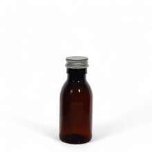 Load image into Gallery viewer, 100ml Amber PET Plastic Bottles (28mm neck) with Choice of Closure