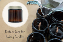 Load image into Gallery viewer, 120ml Amber Brown Glass Jar with Brushed Aluminum Lid