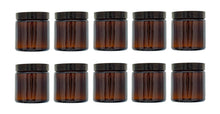 Load image into Gallery viewer, 120ml Amber Brown Glass Jar with Black Urea Lid
