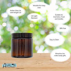 120ml Amber Brown Glass Jar with Black Urea Lid