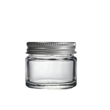 Load image into Gallery viewer, 15ml Clear Glass Jar with Brushed Aluminum Lid
