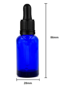 15ml Blue Glass Bottles with Tamper Resistant Glass Pipettes
