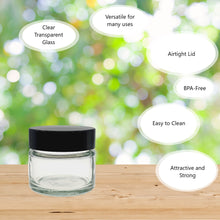 Load image into Gallery viewer, 15ml Clear Glass Jar with Black Urea Lid