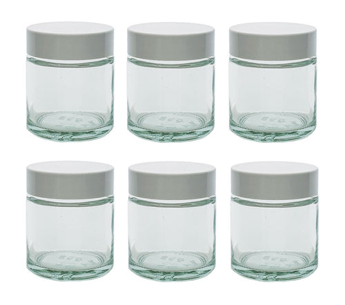 30ml Clear Glass Jar with White Urea Lid