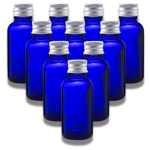30ml Blue Glass Bottles with Aluminum Lid
