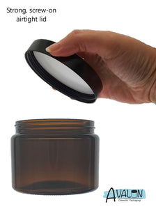 500ml Amber Brown Glass Jar with Black Urea Lid