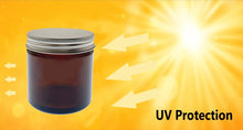 Load image into Gallery viewer, 60ml Amber Brown Glass Jar with Brushed Aluminum Lid