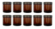 Load image into Gallery viewer, 60ml Amber Brown Glass Jar with Black Urea Lid
