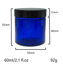 Load image into Gallery viewer, 60ml Blue Glass Jar with Black Urea Lid
