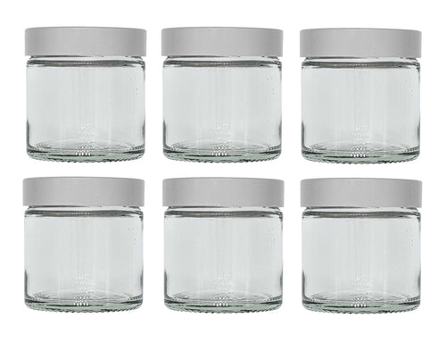 60ml Clear Glass Jar with White Urea Lid