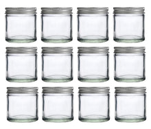 Load image into Gallery viewer, 60ml Clear Glass Jar with Brushed Aluminum Lid