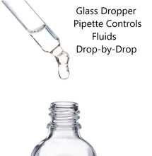 Load image into Gallery viewer, 15ml Clear Glass Bottles with Tamper Resistant Glass Pipettes