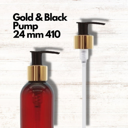Pump Dispensers - Gold & Black 24mm 410