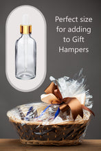 Load image into Gallery viewer, 50ml Clear Glass Bottles with Gold/White Glass Pipettes