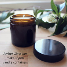 Load image into Gallery viewer, 180ml Amber Brown Glass Jar with Black Urea Lid