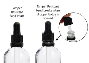 50ml Clear Glass Bottles with Tamper Resistant Glass Pipettes