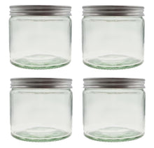 Load image into Gallery viewer, 250ml Clear Glass Jar with Brushed Aluminum Lid
