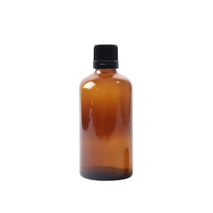 100ml Amber Glass Dropper Bottle with Black Tamper-Resistant Dropper Cap