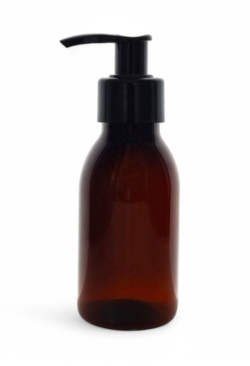 100ml Amber PET Plastic Bottles With Black Lotion Pump