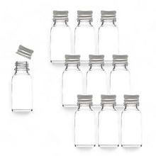 Load image into Gallery viewer, 10ml Clear Glass Bottles with Aluminium Lid