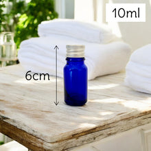 Load image into Gallery viewer, 10ml Blue Glass Bottles with Aluminium Screw Lid