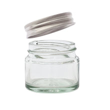 Load image into Gallery viewer, 15ml Clear Glass Jar with Brushed Aluminum Lid