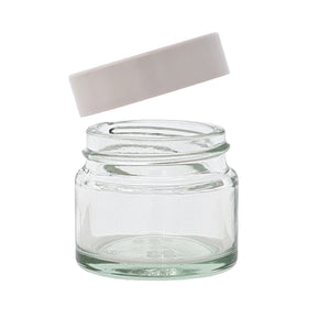 15ml Clear Glass Jar with White Airtight Lid