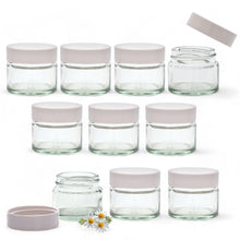 Load image into Gallery viewer, 15ml Clear Glass Jar with White Airtight Lid