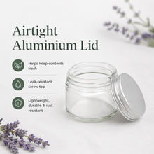 Load image into Gallery viewer, 15ml Clear Glass Ointment Jars with Airtight Aluminium Lids