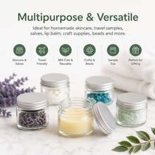 Load image into Gallery viewer, 15ml Clear Glass Ointment Jars with Airtight Aluminium Lids
