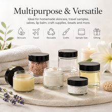 Load image into Gallery viewer, 15ml Clear Glass Jar with Airtight Black Urea Lid