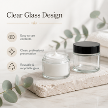 Load image into Gallery viewer, 15ml Clear Glass Jar with Airtight Black Urea Lid
