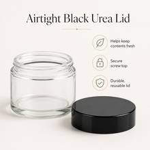 Load image into Gallery viewer, 15ml Clear Glass Jar with Airtight Black Urea Lid
