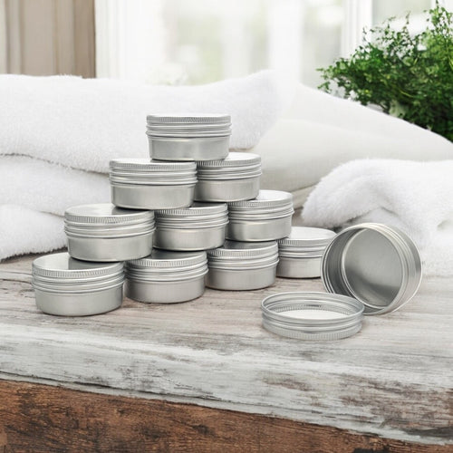 15ml Small Aluminum Pots with Airtight Screw Lid - UK Manufactured