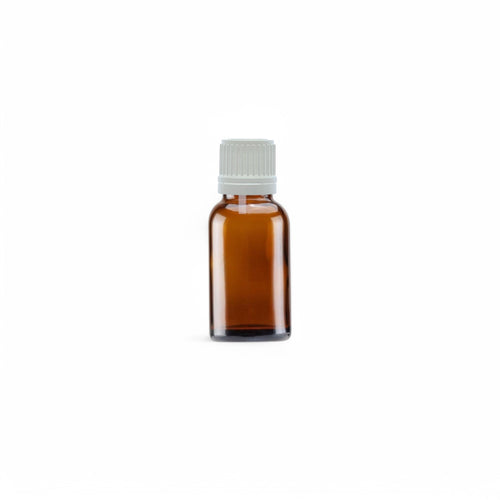 15ml Amber Glass Dropper Bottle with White Tamper-Resistant Dropper Cap