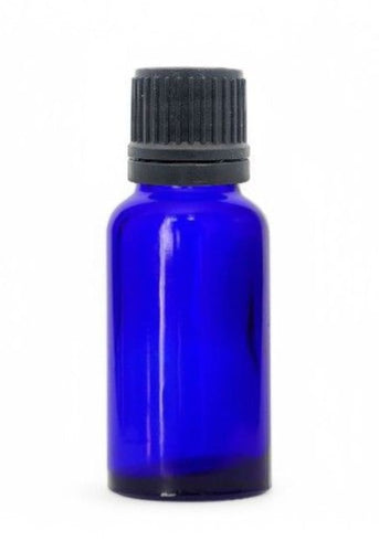 20ml Blue Glass Dropper Bottle with Black Tamper-Resistant Dropper Cap