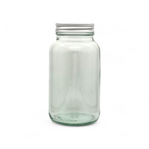 250ml Clear Wide Mouth Glass Jars with Aluminium Lid