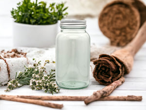 250ml Clear Wide Mouth Glass Jars with Aluminium Lid