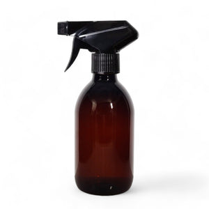 300ml Amber PET Plastic Bottles With Black Trigger Spray