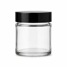 Load image into Gallery viewer, 30ml Clear Glass Jar with Black Airtight Lid