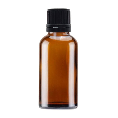30ml Amber Glass Dropper Bottle with Black Tamper-Resistant Dropper Cap
