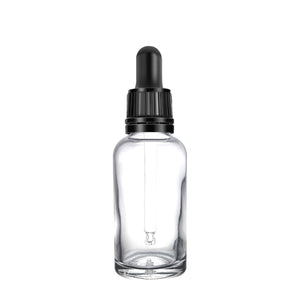 30ml Clear Glass Bottles with Tamper Resistant Glass Pipettes