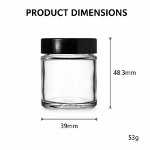 Load image into Gallery viewer, 30ml Clear Glass Jar with Black Airtight Lid