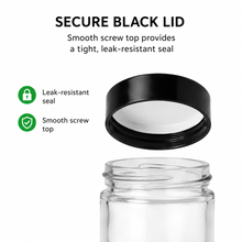 Load image into Gallery viewer, 30ml Clear Glass Jar with Black Airtight Lid