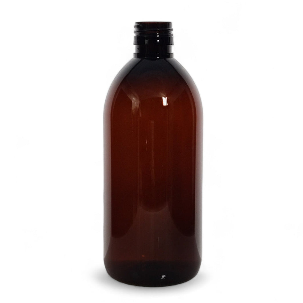500ml Amber PET Plastic Bottles No Lid