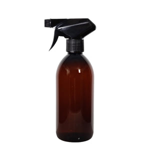 500ml Amber PET Plastic Bottles With Black Trigger Spray