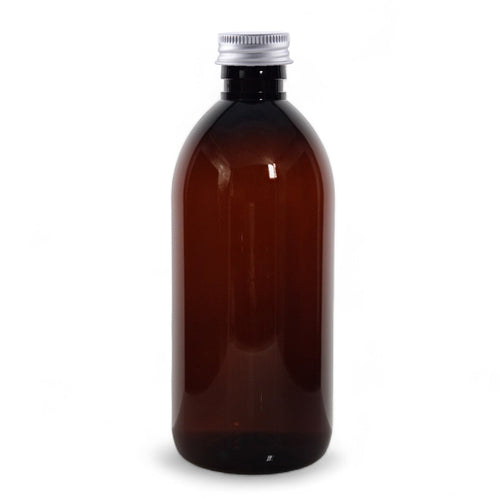 500ml Amber PET Plastic Bottles with Aluminium Screw Lid