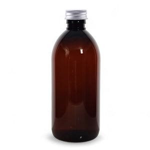 500ml Amber PET Plastic Bottles with Aluminium Screw Lid